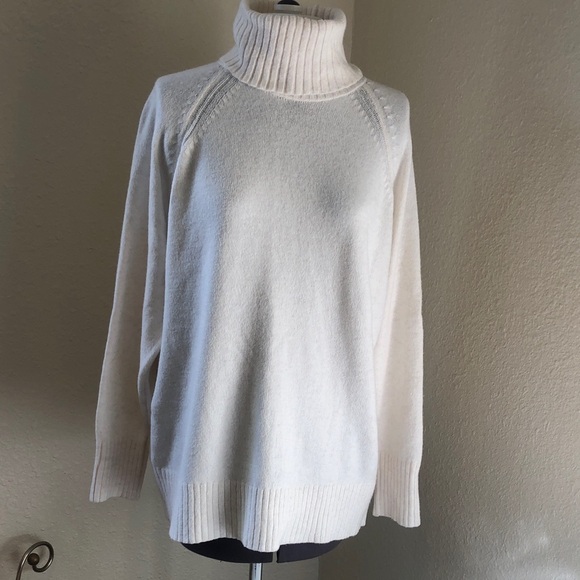Old Navy Sweaters - Old Navy Sosoft Cream with Purple-ish Hue Turtleneck Sweater - Women